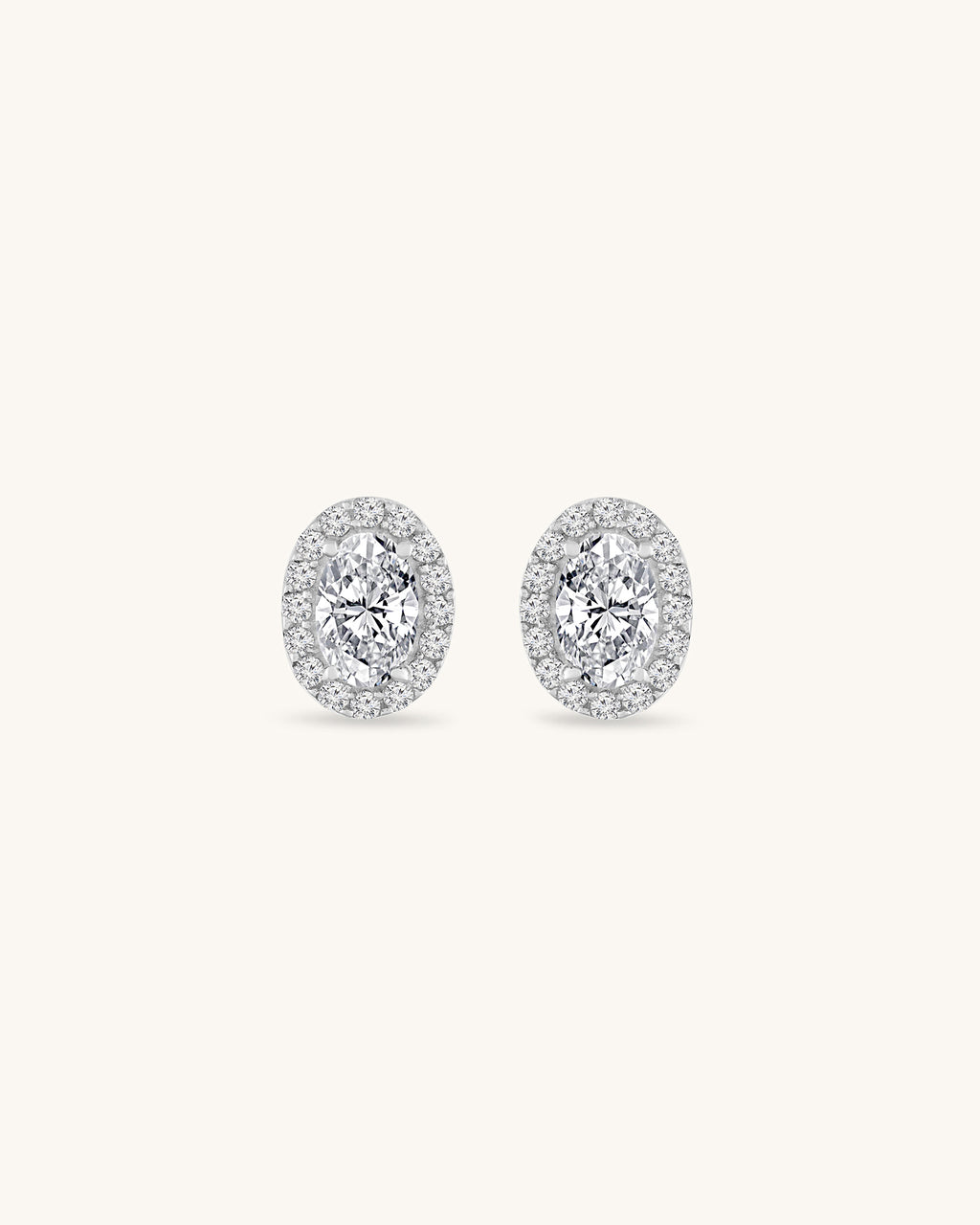 Halo crystal stud earrings