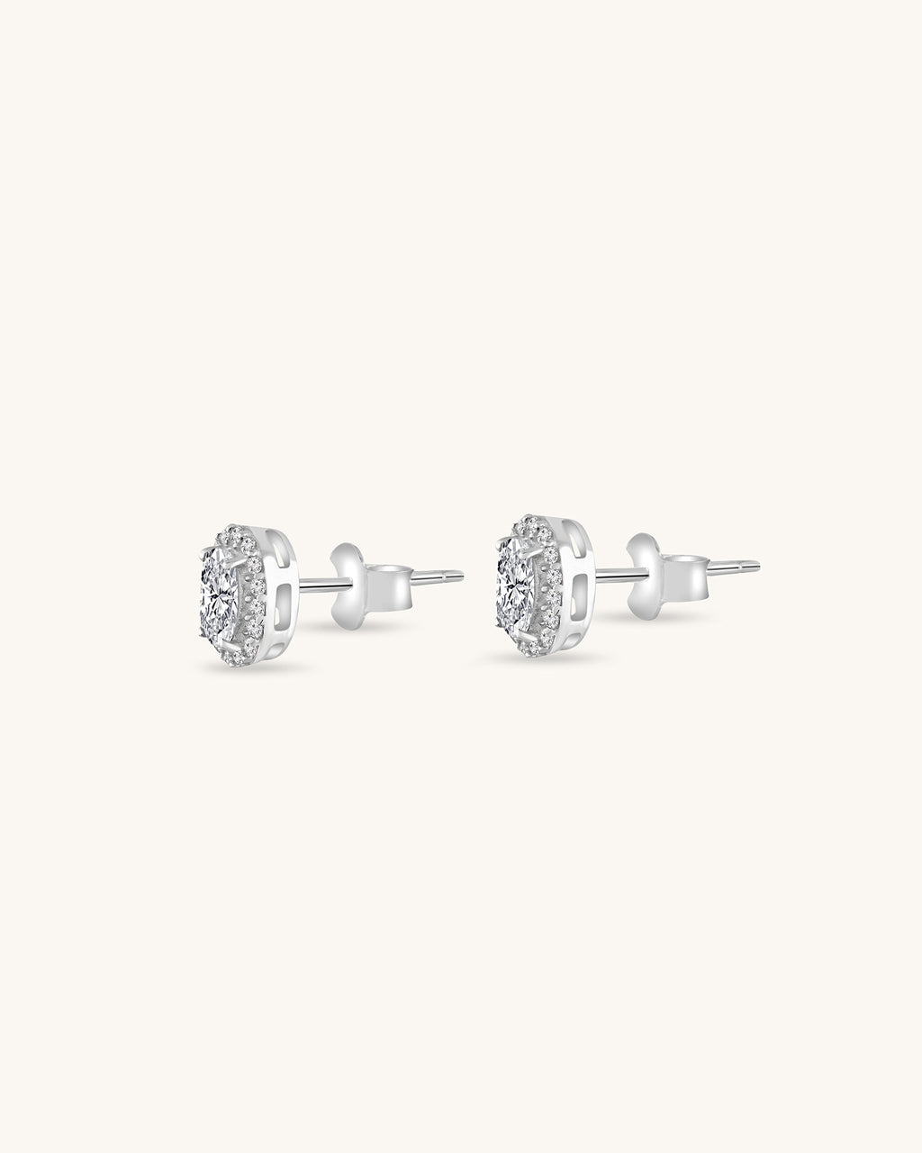 Halo crystal stud earrings