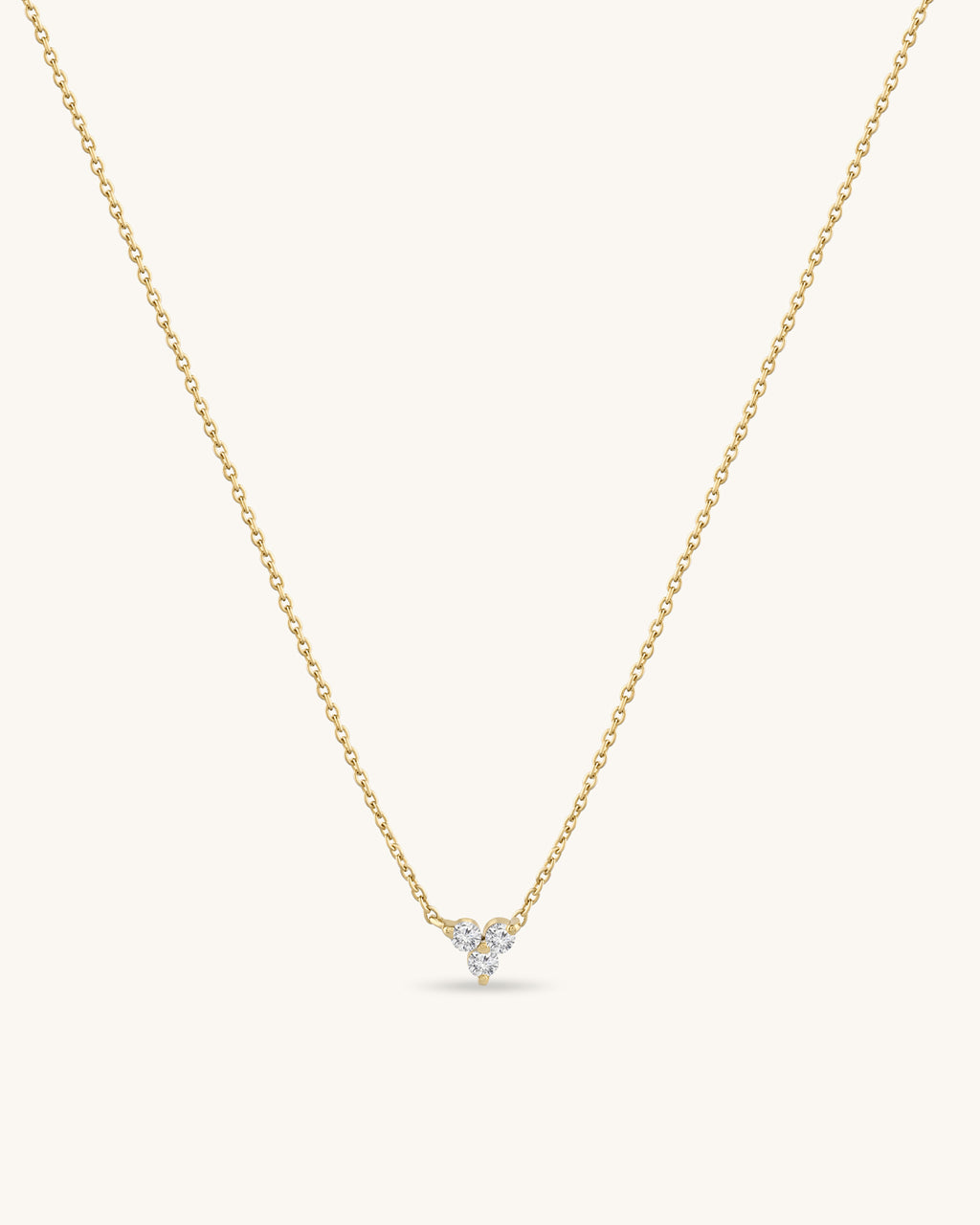 Elegant triple stone pendant chain