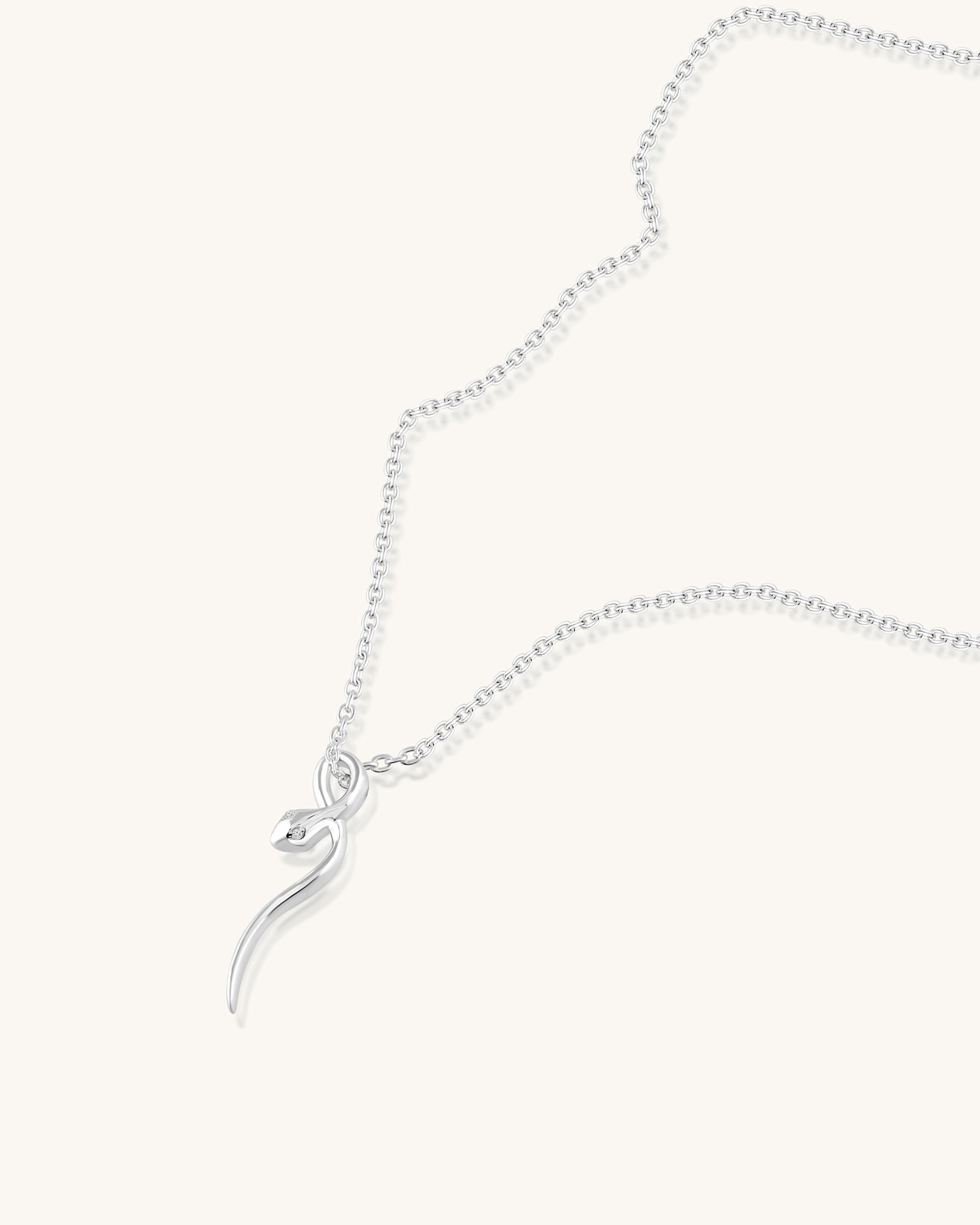 Elegant snake pendant necklace