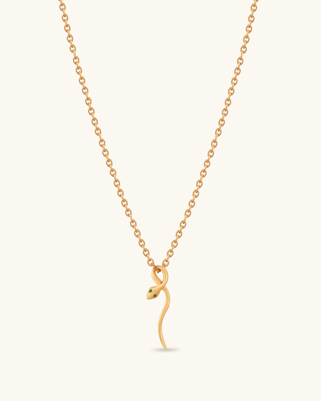 Gold Elegant snake pendant necklace