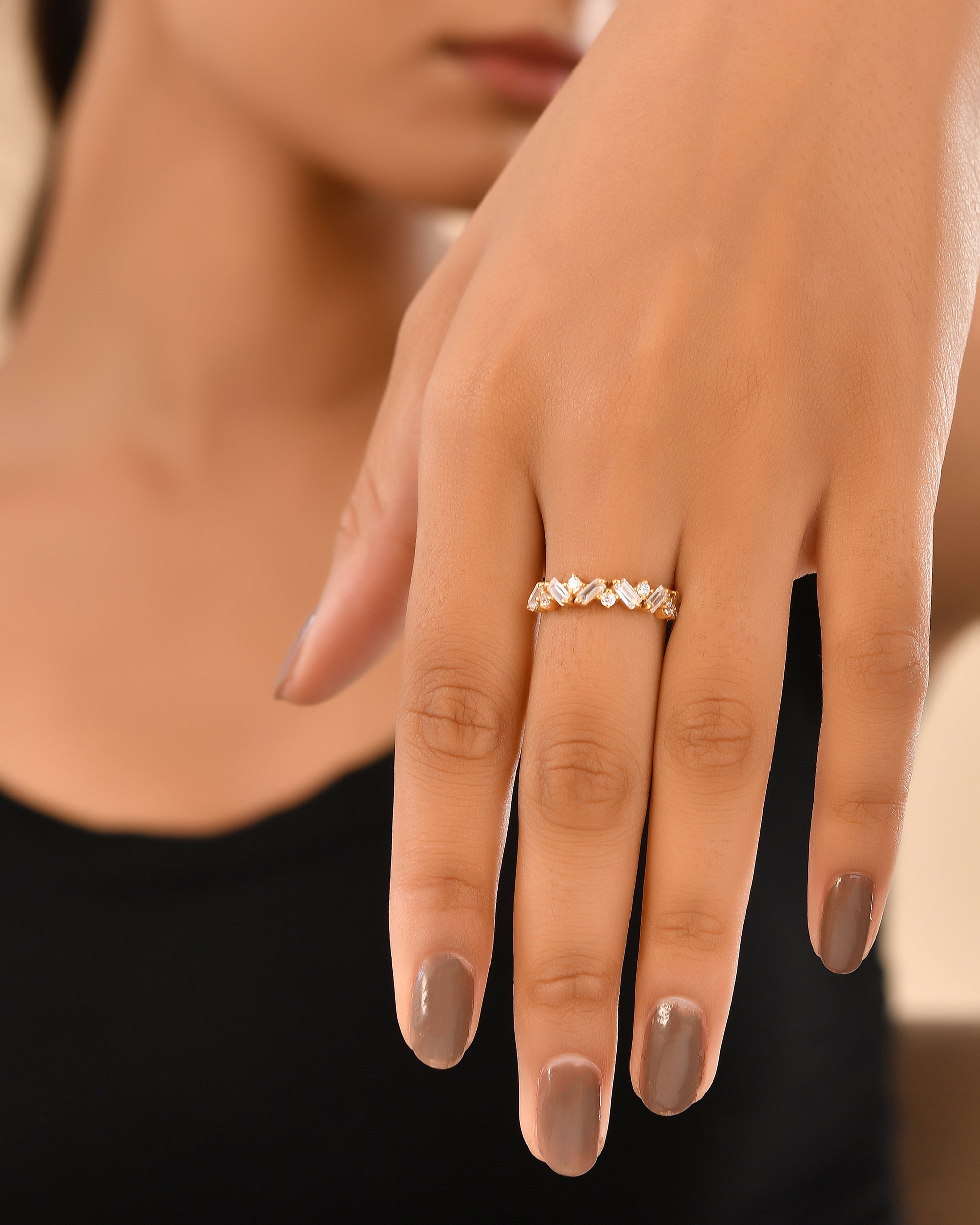 Adjustable Baguette ring