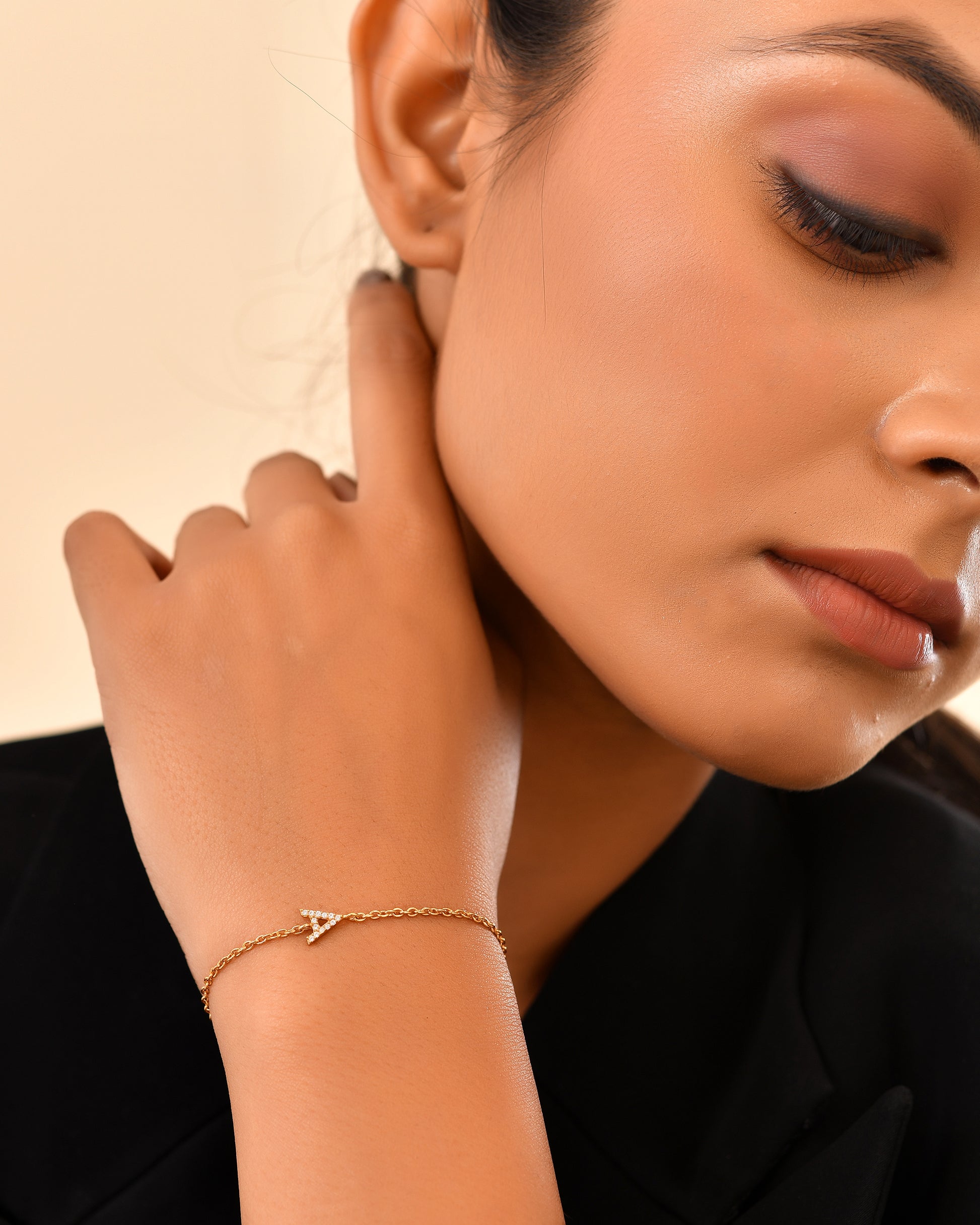 Initial "A" bracelet