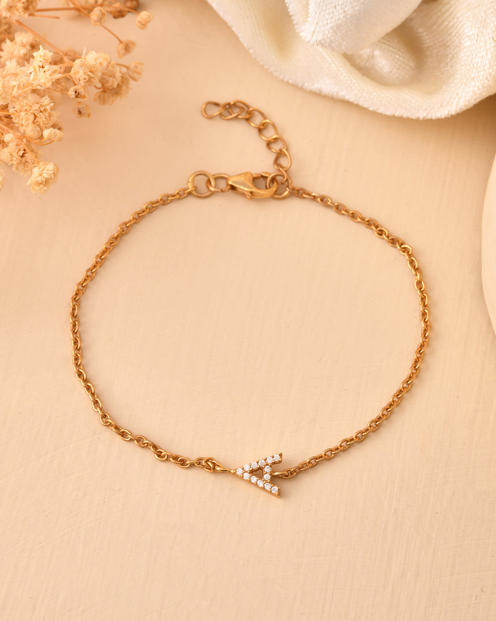Initial "A" bracelet