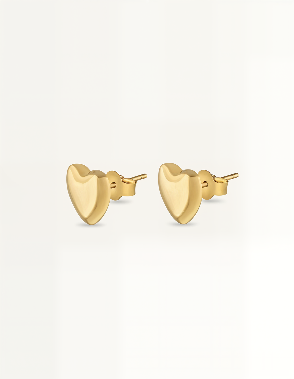 Heart stud earrings