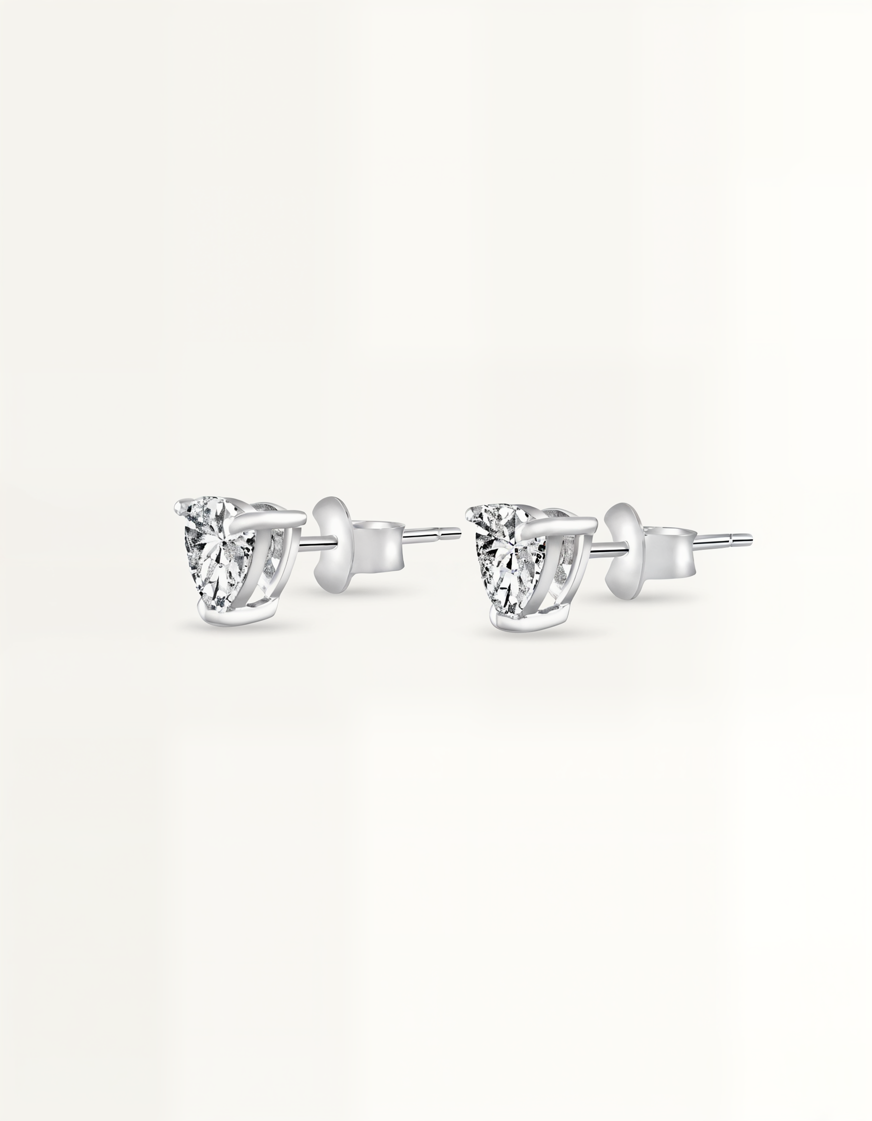 Trillion cut stud earrings