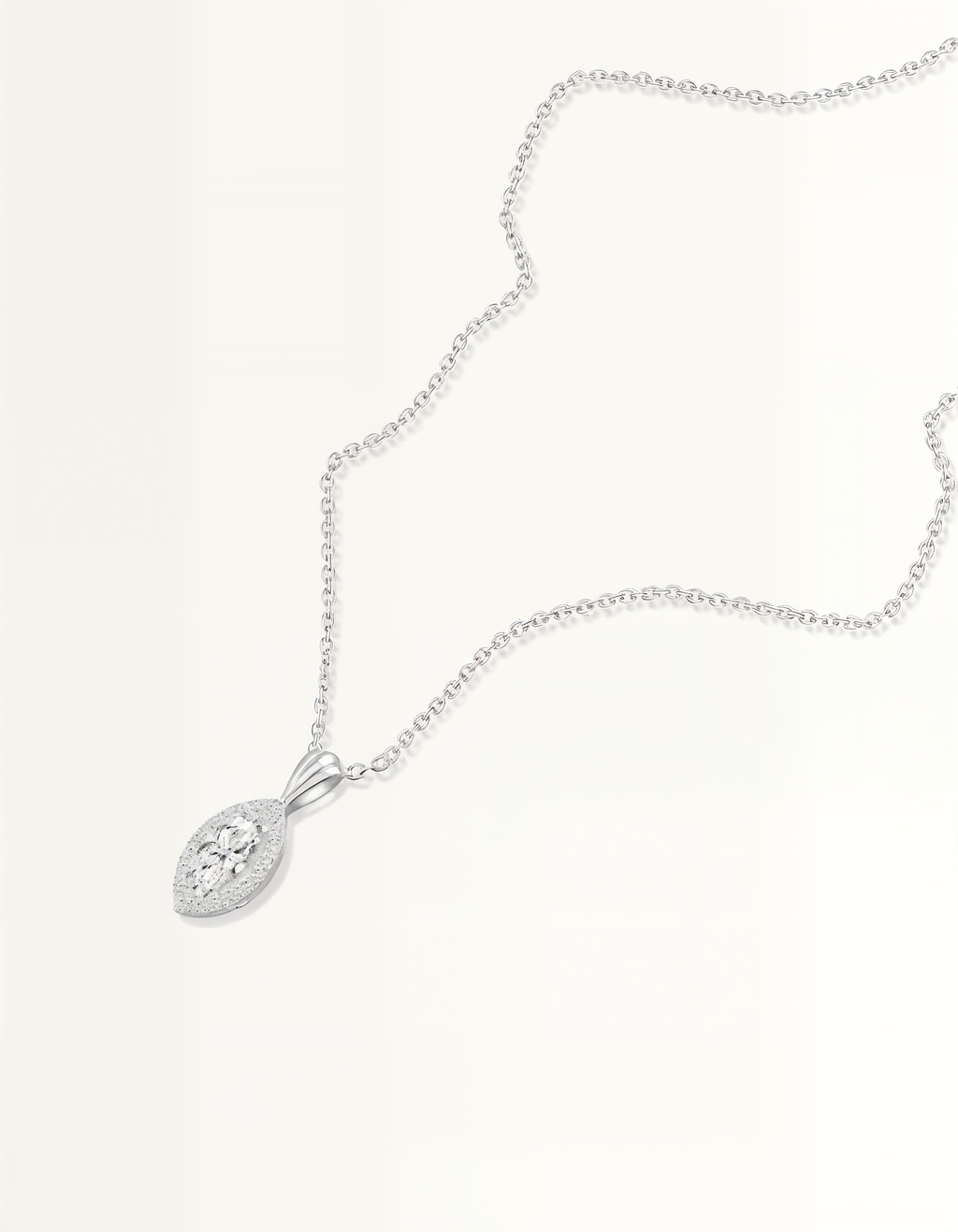Marquise halo pendant necklace
